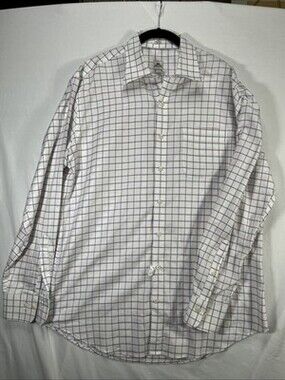 Peter Millar Men's Nanoluxe Long Sleeve Button Up Dress Shirt Large 100% Cotton